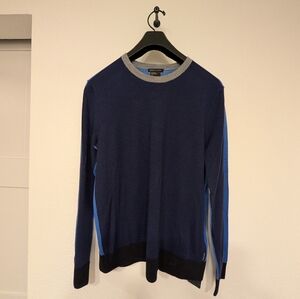 Armani Exchange Men's Blue And Black Sweater